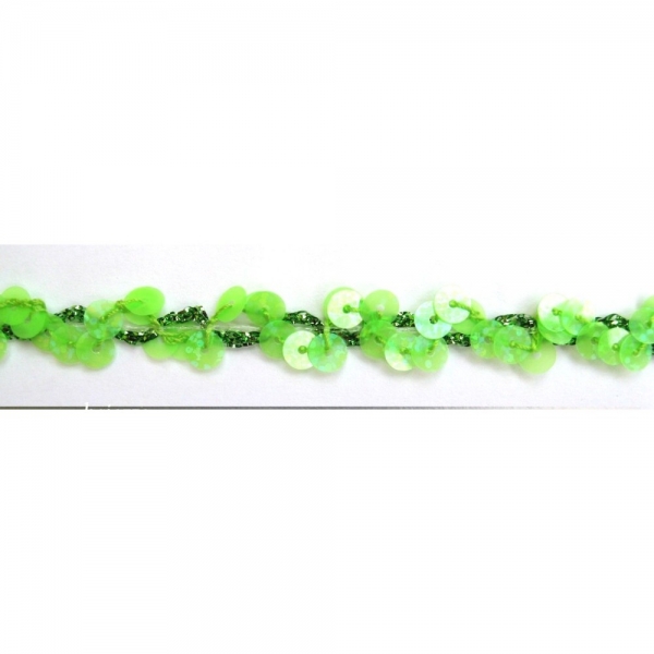 Paillettenborde Neon-Holo grün SONDERPREIS